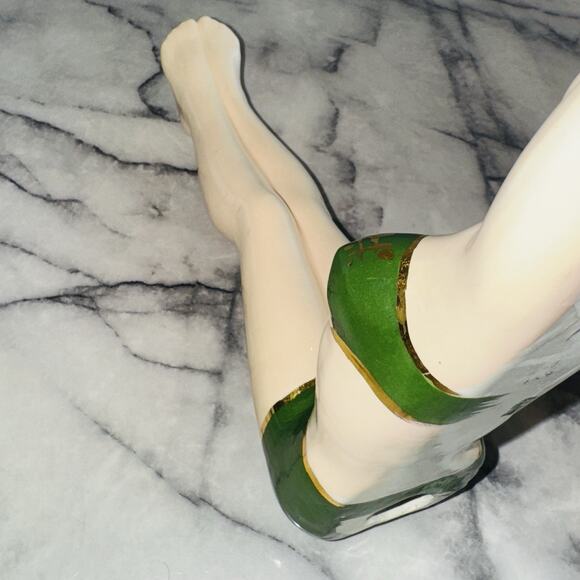 Vintage Handmade Ceramic Sexy Bathing Beauty Girl Wall Hook Art Deco Figurine - Picture 9 of 11